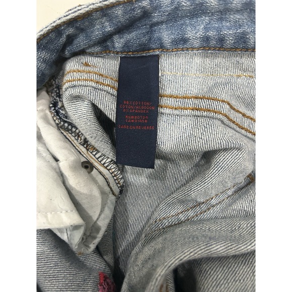 Y2K BCBG Maxazria Embroidered Jeans Flower 90s Boho Hippie Festival - Size 4 - Picture 12 of 14